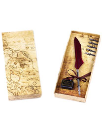 哈利波特蘸水笔墨水礼盒 欧式复古羽毛笔套装 学生礼品